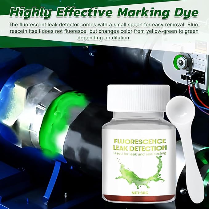 JAOJAO Leak Detection Dye, Water Tracing Dye for Pool, Spa, Plumbing, Roof, Car, Efficient Visibility, Fast Detection, Red