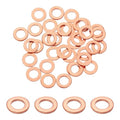 uxcell 75Pcs M5 Flat Washer Copper Washer Sealing Rings, 5mm ID 9mm OD 1mm Thickness Copper Crush Washers Metric Sealing Gasket for Plumbing Machinery Automotive