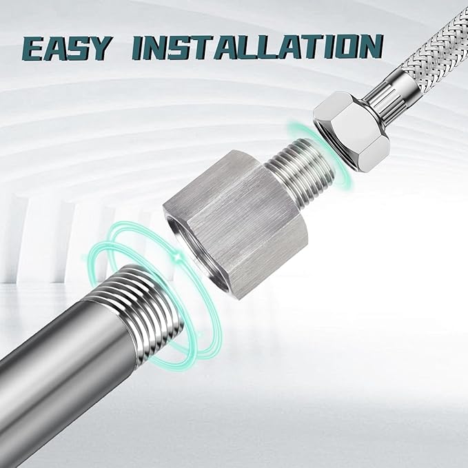 1 Piece G1 Female-NPT1 Male Threaded Fitting,Reducer Adapter, 304 Stainless Steel Sensor Gasket Adapter Extender.