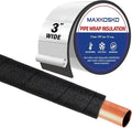 MAXKOSKO Pipe Insulation Tape, 13 Ft x 3 in Outdoor Water Pipe Wrap Insulation Roll, Foam Insulated Wrap Self-Adhesive for Pipe Freeze Protection, Heat Tape for Water Pipes, Copper PVC AC Line
