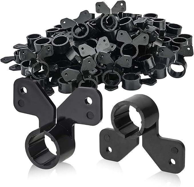 300-Pack HeSun 1" PEX Suspension Pipe Clamps, Black Butterfly Style, Fit for PEX, Copper, CPVC Pipe