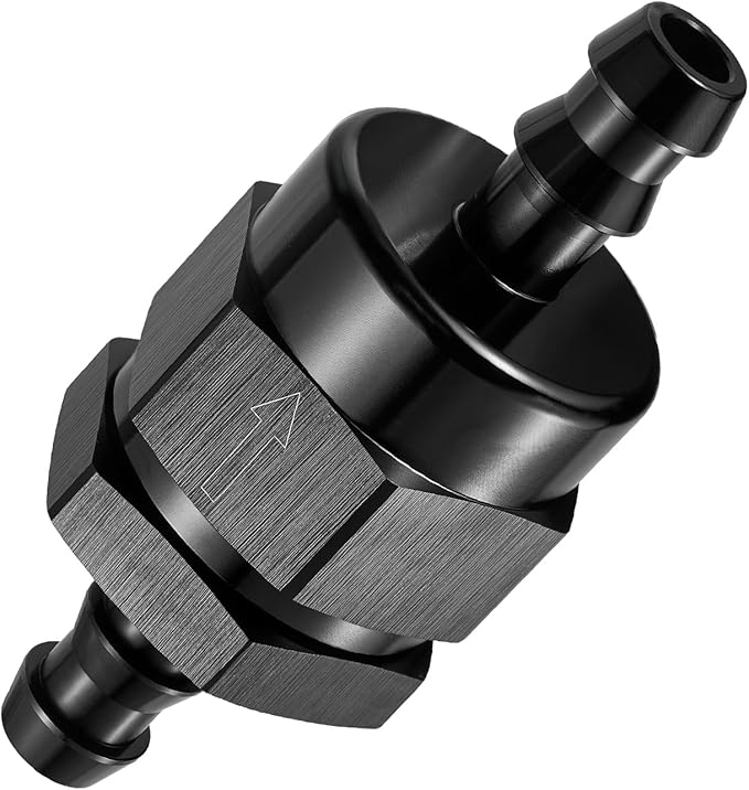 EVIL ENERGY 3/8" Check Valve, One Way Non-Return Valve Fitting Aluminum Black