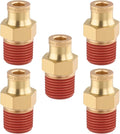 5PCS Quick Push to Connect Fittings,Brass Union Straight DOT Approved 5/32" Tube OD x 1/8" NPT Thread Air Suspension Kit for Truck Trailers and Air Brake System