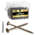 #10 x 3” Deck Screws, 316Pcs Star Drive Wood Screws, Rust Resistant Timber Screws for Timber/Log/Landscaping Wood, T25 Star Bit Included, Brown