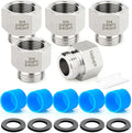 TAISHER 5PCS 304 Stainless Steel Garden Hose Adapter, 3/4" GHT Male x 3/4" NPT Female Garden Hose Connector