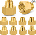 10 PACK GUOFIS Brass Pipe Fittings - 1/2" Male NPT x 3/4" Female NPT Reducing Adapter to Alter Pipe Diameters(NPT037)