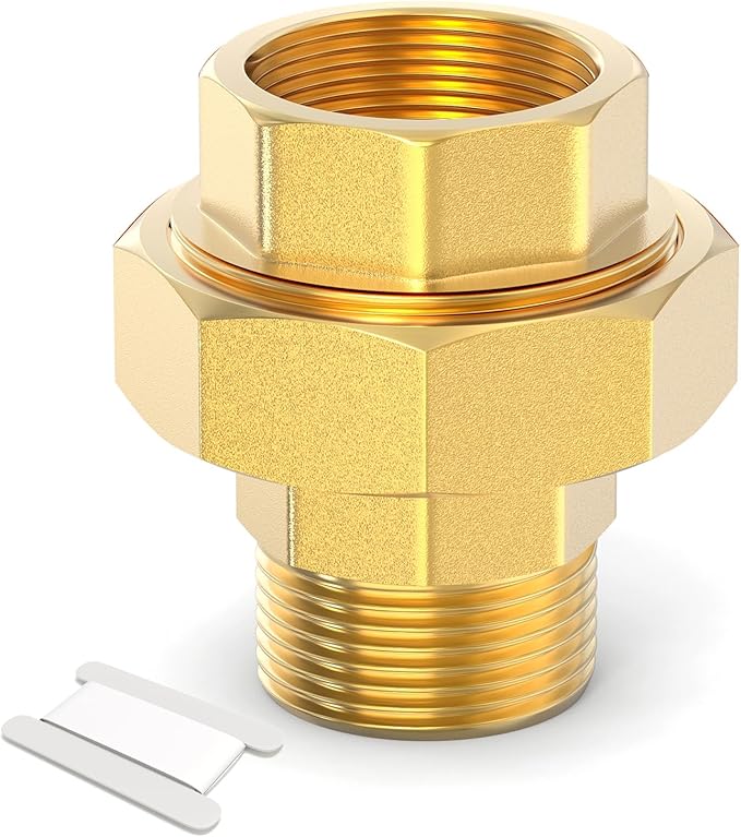 TAISHER 1PCS Brass Union，1" NPT Male x 1" NPT Female Brass Pipe Fitting