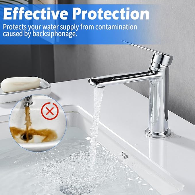 1" 720A Pressure Vacuum Breaker Assembly, 400PSI Heavy-Duty Brass Backflow Preventer Valve for Irrigation Systems, Lawn Sprinklers & Outdoor Water Lines, Prevent Backflow