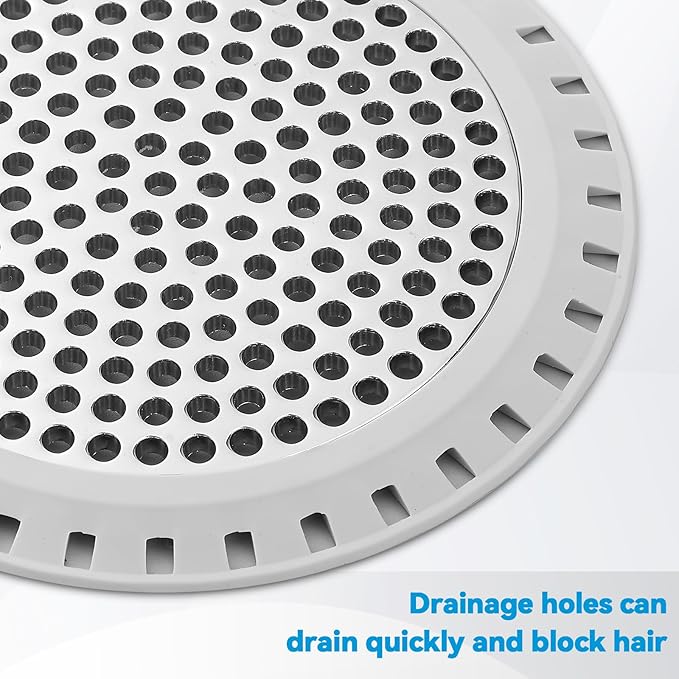 Shower Drain Hair Catcher/Drain Strainer,2 Pack Shower Drain Cover for Bathroom Floor Drain, Stainless Steel and Silicone (Patented Product)