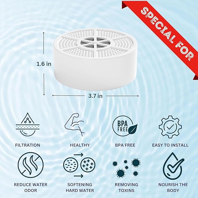Vxcellent Bath Water Filter Cartridge.Bathtub Filter Replacement, Filter For Bathtub Bath Faucet Replacement Cartridge (2 Pack)