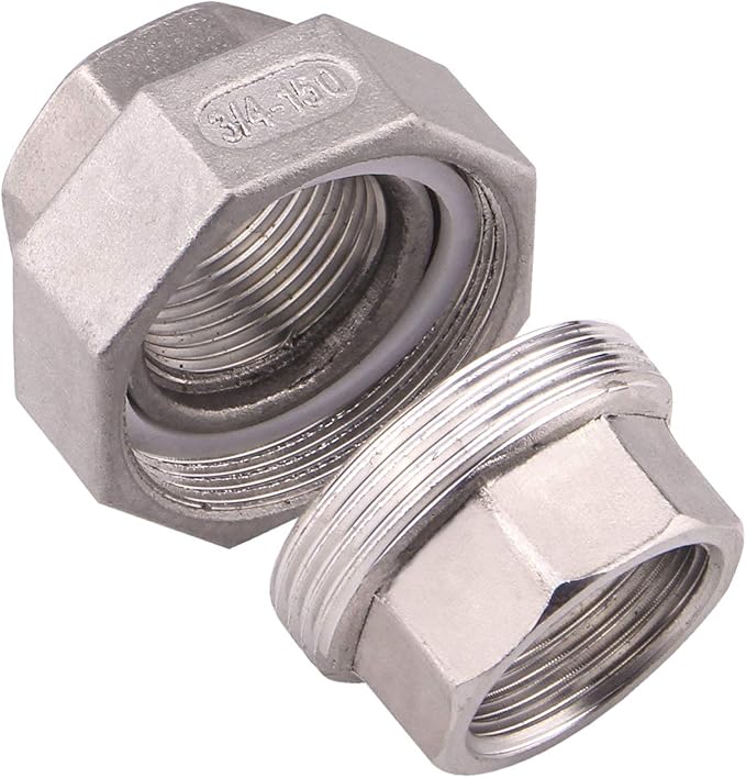 Cast Pipe Fittings Union - 3/4" NPT Female Fitting Stainless Steel 304, Class 150