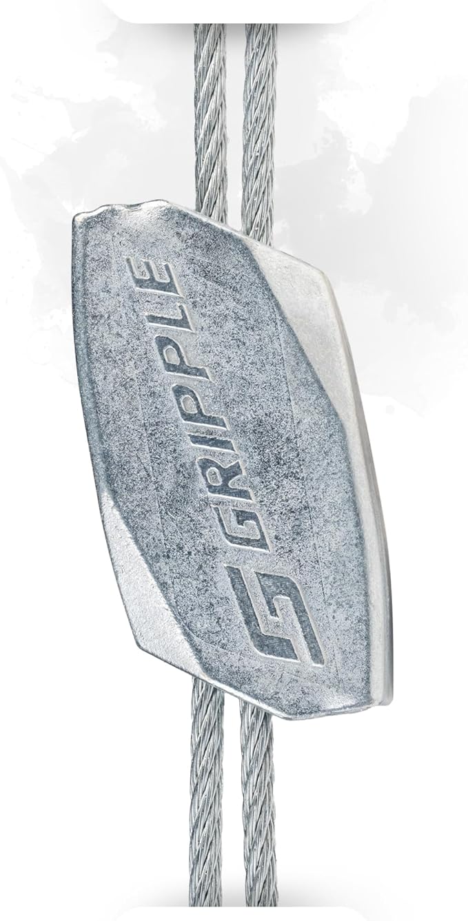 Gripple - No. 1 Standard Loop Hangers | Standard Hanger Cable | Hanger with Fastener for Fast Suspension | 25 lbs Safe Working Load | Sold in Packs of 10 | 20 Ft Rope