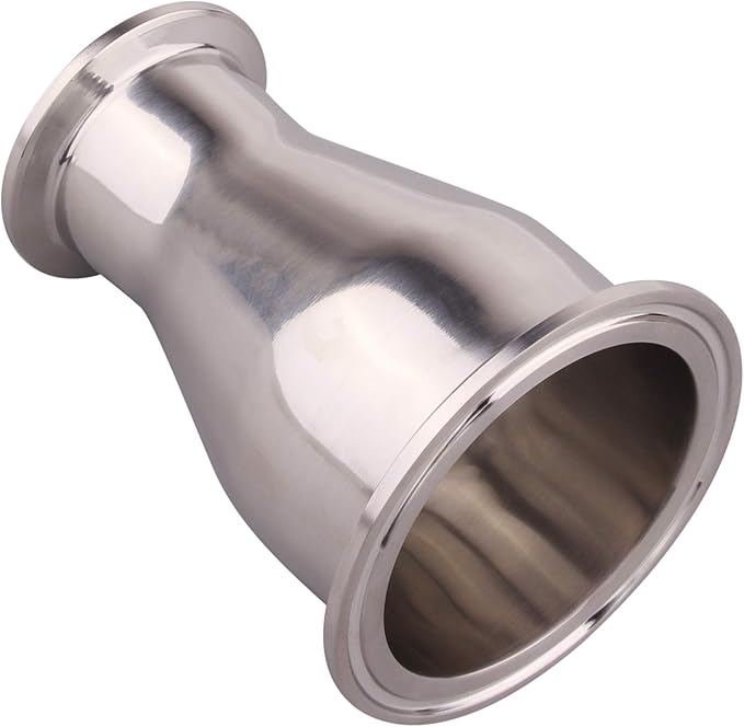 DERNORD Sanitary Fitting Reducer Fitting SUS304 Tri Clamp Ferrule Style 2.5" Tube OD to 1-1/2" Tube OD