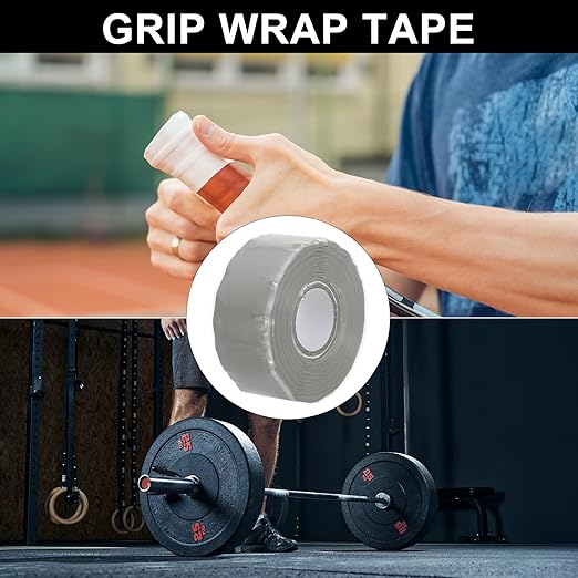 PATIKIL Grip Tape for Handles 1" x17ft, 2 Roll Self-Fusing Silicone Tape for Bike Handles Pull Up Bars Gym Equipment Plumb/Hose/Pipe Leaks Emergency, Grey