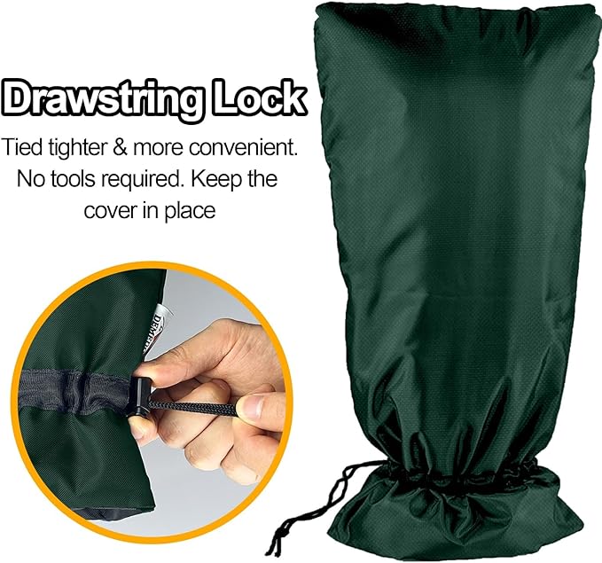 XXL Outdoor Faucet Covers for Winter, 3M Thinsulate Insulation Faucet Freeze Protector, 25”H x 13”W for Garden Lawn Faucets & Yard Hydrant, Waterproof Insulated Spigot Cover Faucet Sock – Green