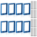 OwnMy 8PCS 1/2" Electrical Outlet Box Extenders, 1 Gang Electric Box Extenders with 16 Screws, Single Gang Receptacle Outlet Extenders for Electrical Box and Power Socket Switch, Blue