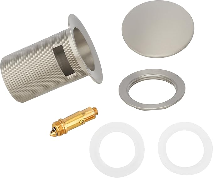 Freestanding Bathtub Drain Pop-up Stopper - Suitable for Most Bathtubs, Compatible With Rough-in Kit (Brushed Nickel Finish)