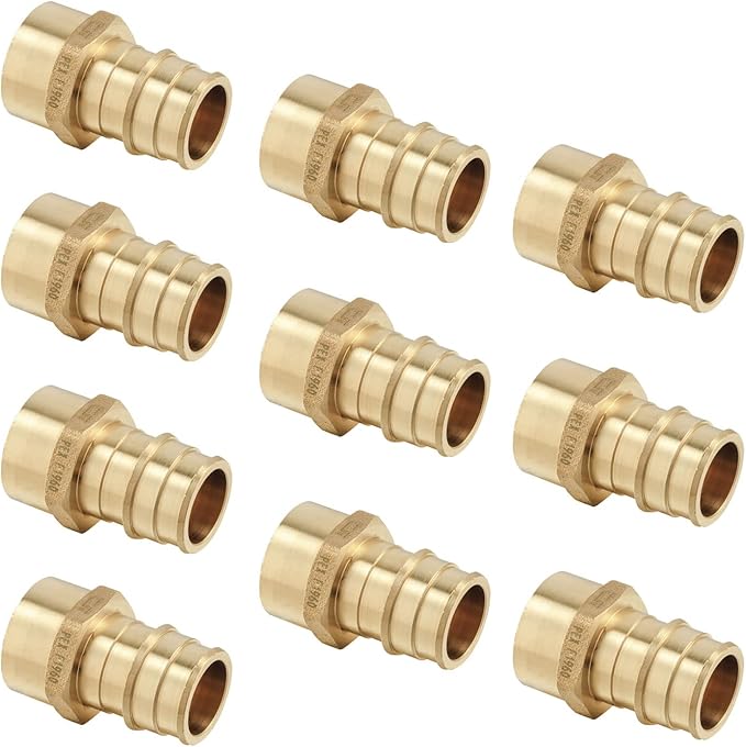 (Pack of 10) EFIELD Pex A 1/2"x 1/2" Female NPT Adapter Expansion Fitting ONLY For Pex-A Tubing Connection, ASTM F1960,(PEX1960026)