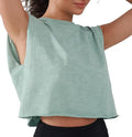 Women’s 100% Cotton Cropped Workout Tank Tops Soft Breathable Loose Fit Muscle Tank for Gym Yoga Running