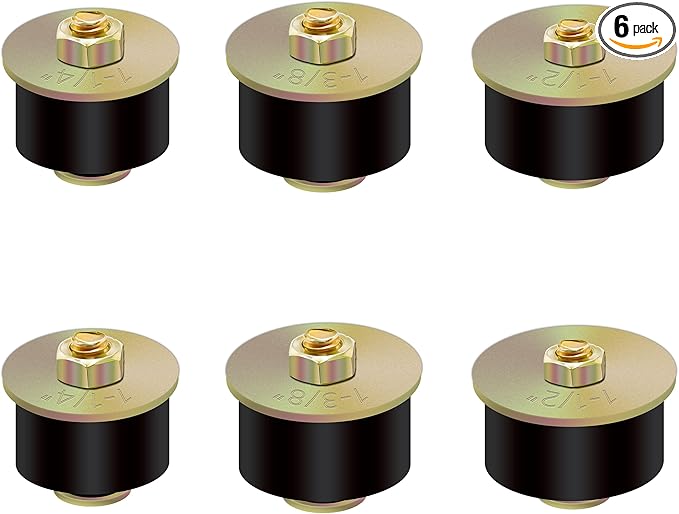 6pcs Expandable Freeze Rubber Plugs, 3 Sizes Automotive Rubber Expansion Freeze Plugs Fit Hole 1-1/4" 1-3/8" 1-1/2" (31mm - 41mm)