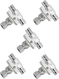 5-Pack EFIELD Pex A Expansion Stop Tee Valve 1/2" PEX-A x 1/2" PEX-A x 3/8 Inch OD Compression,Chrome Plated,(VALVE132-5PCS)