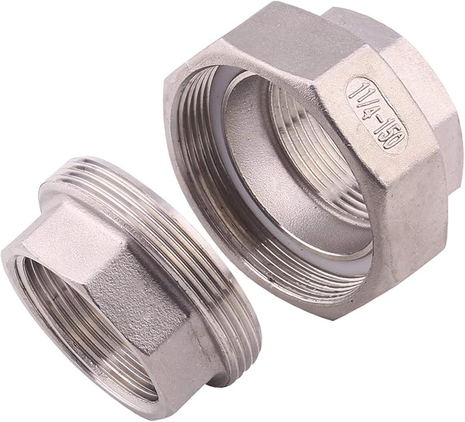 Cast Pipe Fittings Union - 1 1/4" NPT Female Fitting Stainless Steel 304, Class 150