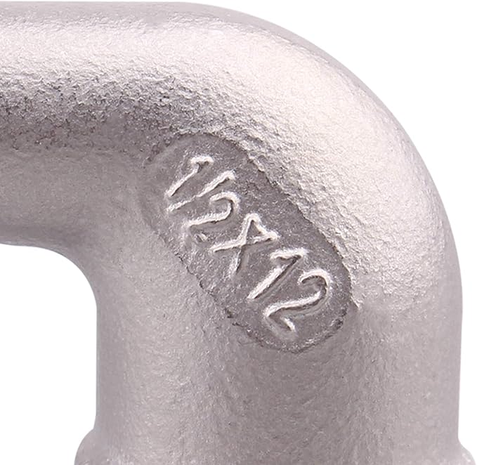 DERNORD 1/2" Hose Barb x 1/2" Male NPT Stainless Steel 90 Degree Elbow- Home Brew Pipe Fitting