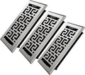 Floor Register 4x10 Inches - 3 Pack Heavy Duty Walkable Steel Floor Vents Easy Adjust Air Supply Lever Decorative Floor Vent Covers for Home Floor/Room/Sidewalk