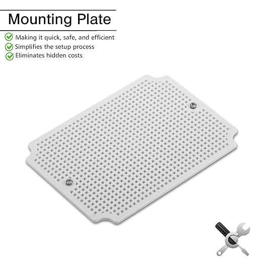 QILIPSU Outdoor Junction Box IP67 Waterproof Project Box ABS Plastic Weatherproof Electrical Enclosure Gray Cover (7.9"x5.9"x5.1")