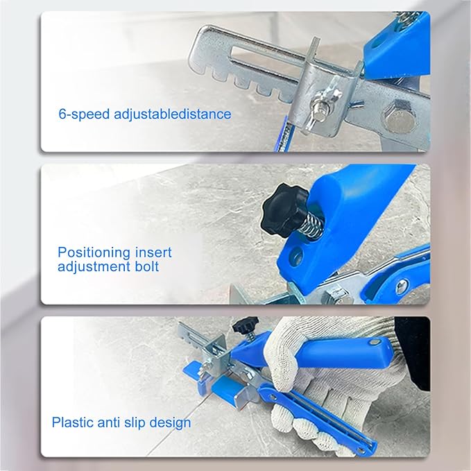 Tile Leveling system Plier Hand Floor Pliers Tiling Installation Tool Tile Locator Leveling System for DIY Ceramic Tile Stone Wall Tile Spacers Adjustment blue