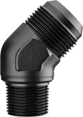 EVIL ENERGY 16AN Male Flare to 3/4" NPT Pipe 45 Degree Fitting Adapter Aluminum Black