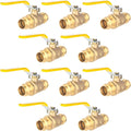 3/4-Inch Copper Press X Press Ball Valve for Copper Tubing,Brass Full Port Water Stop Shut Off Ball Valve,1/4 Turn with EPDM O-ring(Pack of 10)(VALVE243-10Pack)