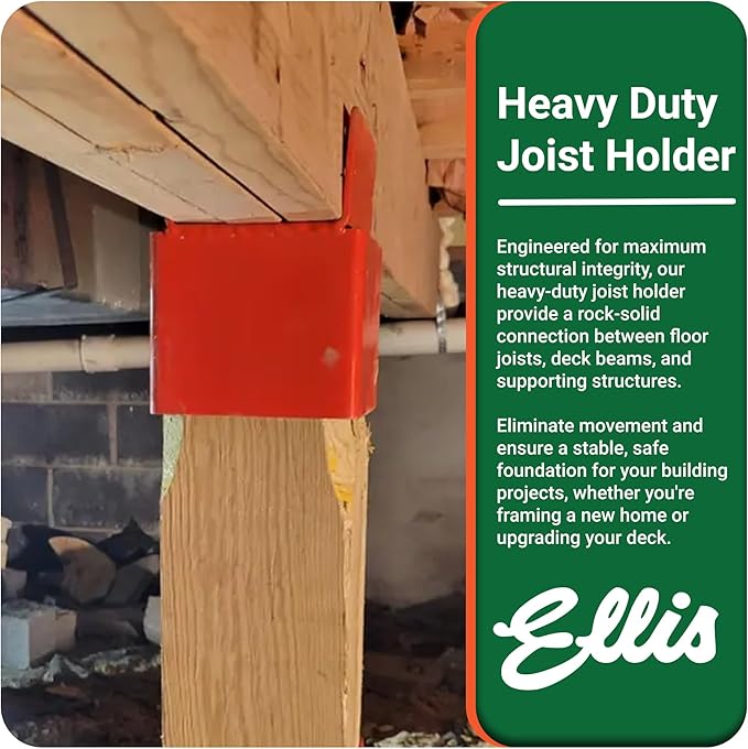 Ellis Manufacturing Company - Triple 2x6 Joist Holder for 6x6 Post - Secure in Crawl Space - Metal Support, Wall Mount Bracket for Construction & Stability Applications