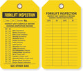 SmartSign Forklift Inspection Record Two-Sided Tags - Pack of 10 | 5.875" x 3.375" Tear Proof Plastic Vinyl, 15 mil, Made in USA