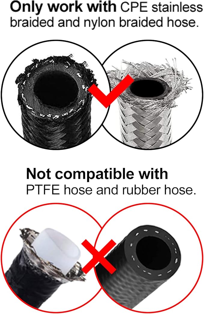 EVIL ENERGY 10AN Hose End Fitting 90 Degree Swivel for CPE Braided Hose Black