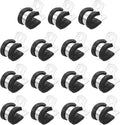 Uxcell 1/2" (12mm) Stainless Steel Rubber Cushioned Pipe Clamp, 15Pcs
