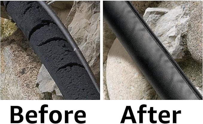 Electriduct 2.5 Inch HVAC Protective Sleeve Wrap Around Existing Foam Insulation UV Weather Resistant Outdoor Pipe Protection Cover for Heat Pump A/C Air Conditioning Copper Line Sets - 6 Feet