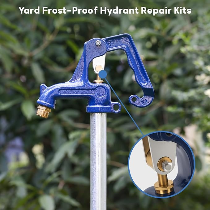 MEASUREMAN Yard Hydrant Repair Kit, Frost Proof Outdoor Faucet Replacement Parts with Plunger & Seals