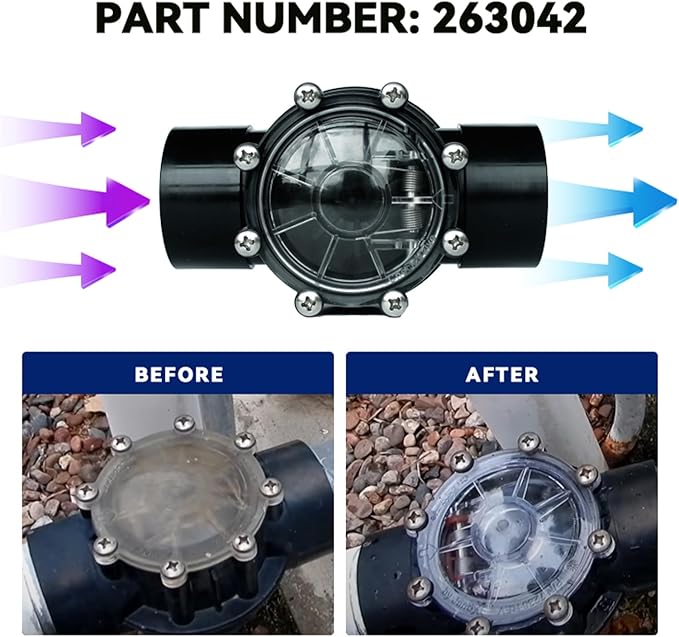 Upgrade 263042 Check Valve CPVC for Pool Pumps, 2 Port Straight
