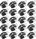 20-Pack Cable Clamps, 3/4 Inch/ 19 mm 304 Stainless Steel Rubber Cushioned Insulated Cable Clamp R Shape Metal Holder for Tube/Wire/Pipe/Loop Installation