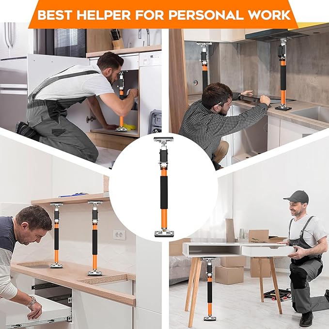 HOLOTHURIAN Cabinet Jack Support Pole, 15.8-23.6 inches Third Hand Tools Adjustable Support Pole, 3rd Hand Support System for Upper Cabinet Installation, 400 LB Capacity, 4-Pack