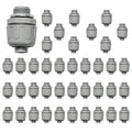 Conduit Connectors, 1/2 Inch Liquid Tight Connector NPT Non-Metallic for PVC Electrical Flexible Conduit Fittings, 180 Degree Straight, UL Listed for Home Outdoor Tubes Tools, Grey (40-Pack)