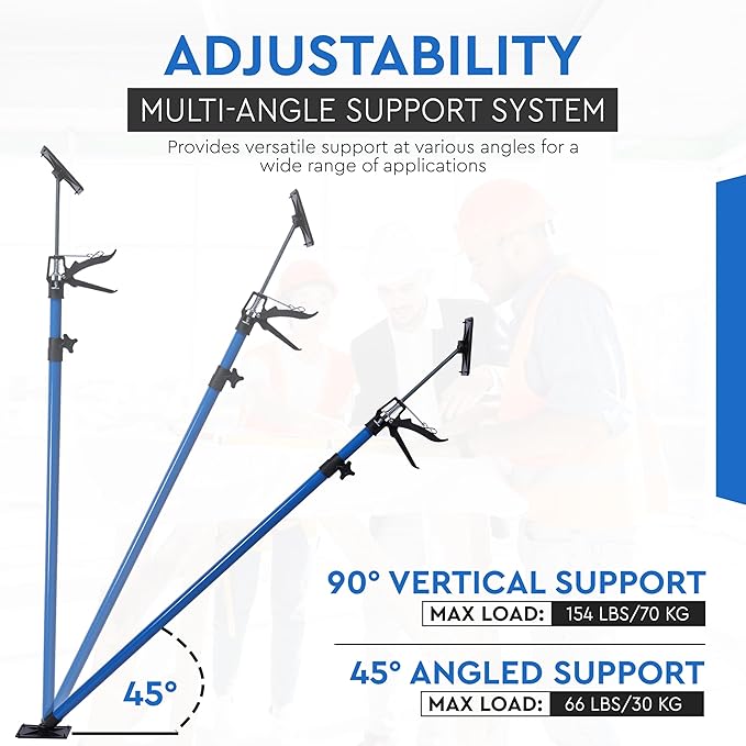Cabinet Jack Support Pole, 19.7-114.2" Adjustable 3rd Hand Tool, Third Hand Tools for Installing Cabinets, Telescoping Poles 154LB Capacity Installation Jacks, Drywall Jack & Cargo Bar 4-Pack