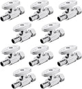 Straight Stop Valve,1/2 Inch Pex X 3/8 Inch OD Compression Straight Shut-off Valve with 1/4 Turn on/off (Pack of 10,ASTM F1807)(VALVE085-10Pack)
