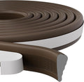 196”Wedge Weather Stripping Door Seal Strip for Door Frame,Self-Adhesive Window Insulation for Winter,Dark Foam Gap Filler for Light Noise Blocker,Front Exterior Door Side Draft Stopper,Brown