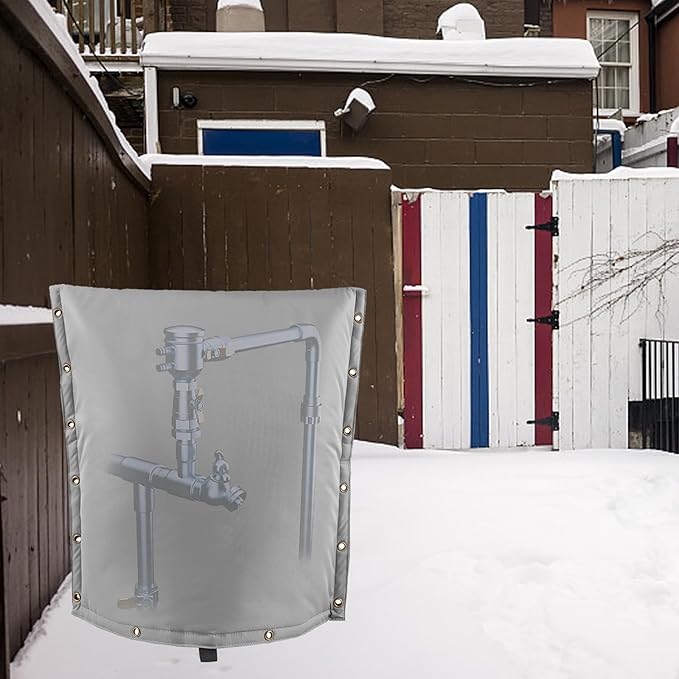 Insulated Backflow Preventer Pouch - Outdoor Pipe Insulation for Winter, Well Pump & Sprinkler Valve Protection
