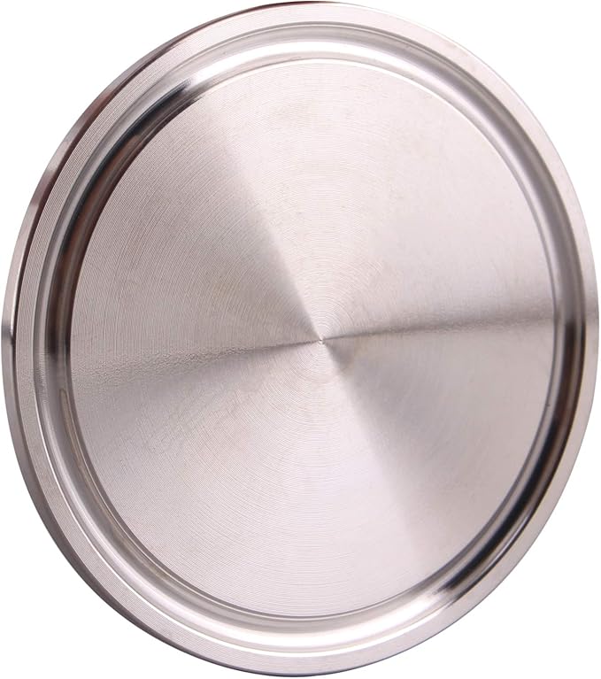 DERNORD Sanitary End Cap fits Tri-Clamp Ferrule Flange Stainless Steel 304 Fitting Clamp (2" (51mm) Tube OD)