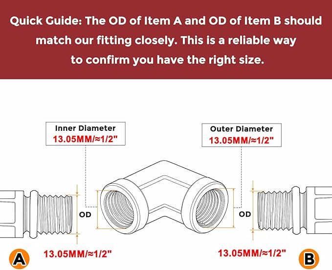 Packs of 2, 90 ° 1/4 in FNPT to 1/4 in FNPT Solid Brass Barstock Street Elbow, Forged Pipe Fittings for Pipe Leak Repair, Bathroom Remodeling, Air Compression, Refrigeration