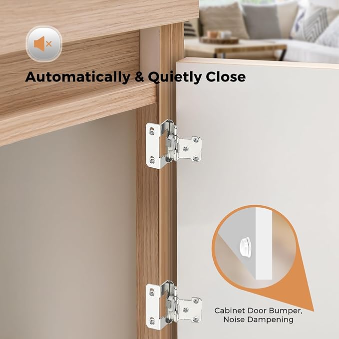 Ravinte 10 Pack 5 Pairs Semi-Overlay 1/2 inch Self-Closing Face Frame Cabinet Hinges Polished Chrome Half Wrap-Around Kitchen Cabinet Door Hinges Face Mount Cabinet Hardware
