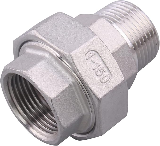 Cast Pipe Fittings Union - 1" NPT Female x 1" NPT Male Stainless Steel 304 Fitting,Class 150